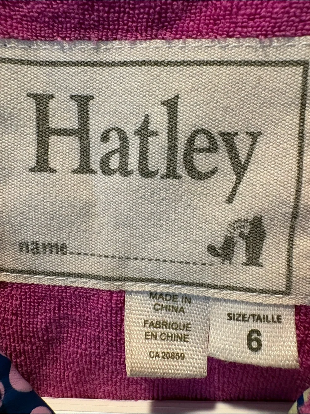 Hatley Navy Floral Raincoat with Pink Accents